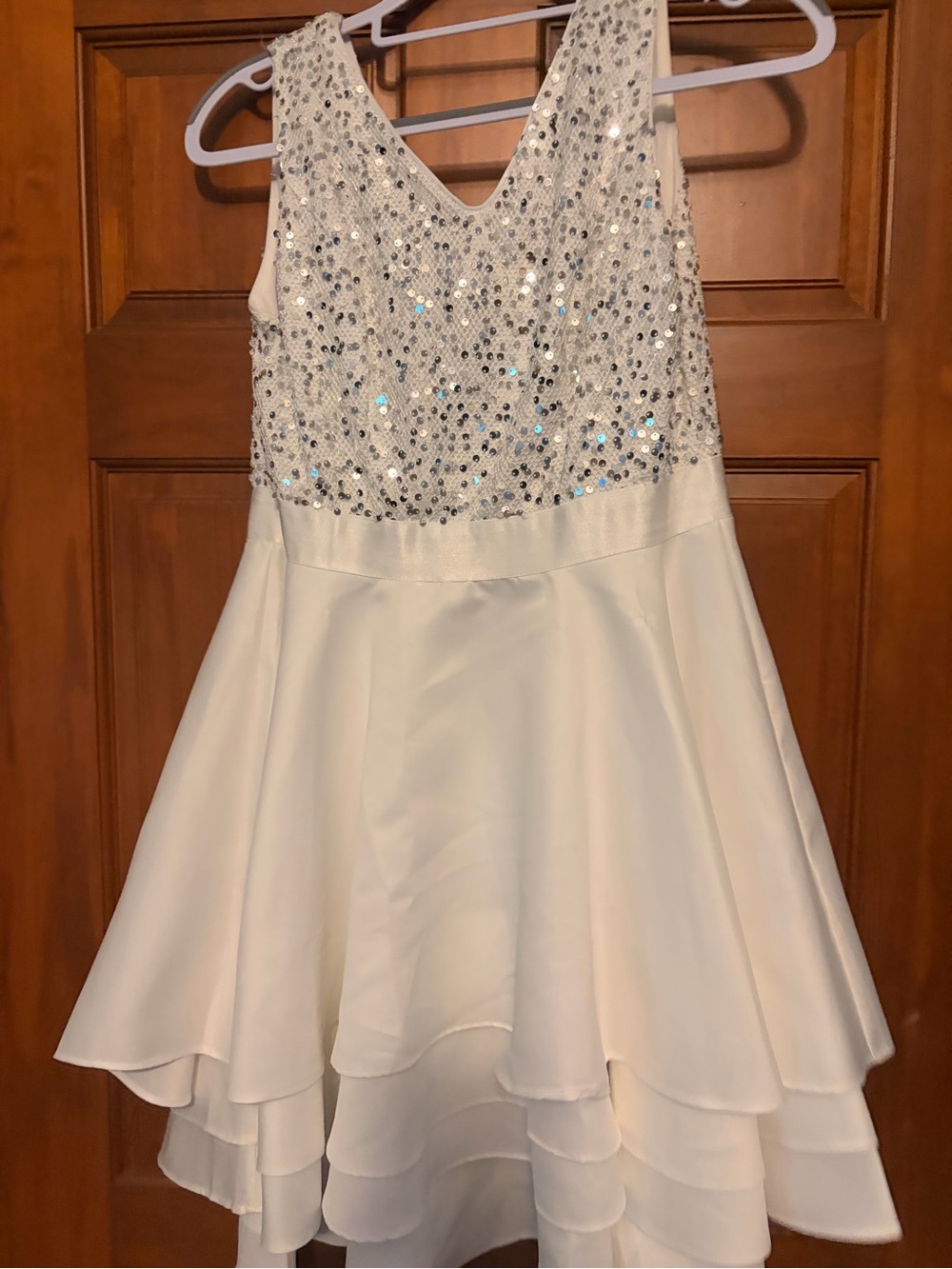 Ivory Sequin Bodice Reception Dress - Sparkle Party Dress
